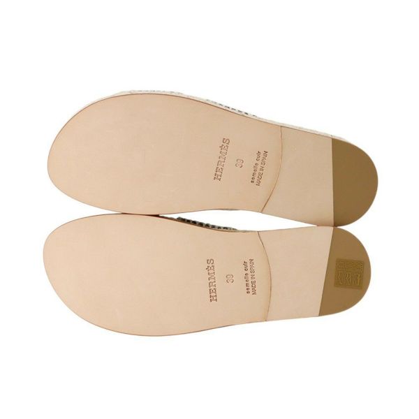 エルメス サンダル アンティグア エスパドリーユ レザー レディースサイズ39 HERMES 靴 黒