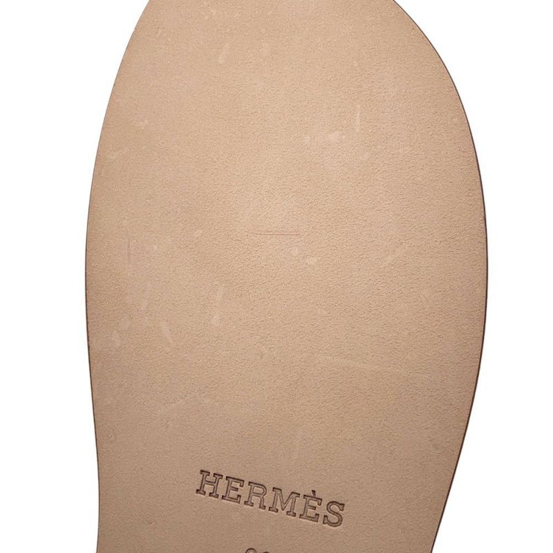 エルメス サンダル アンティグア エスパドリーユ レザー レディースサイズ39 HERMES 靴 黒