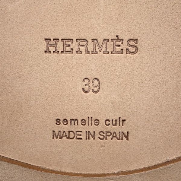 エルメス サンダル アンティグア エスパドリーユ レザー レディースサイズ39 HERMES 靴 黒