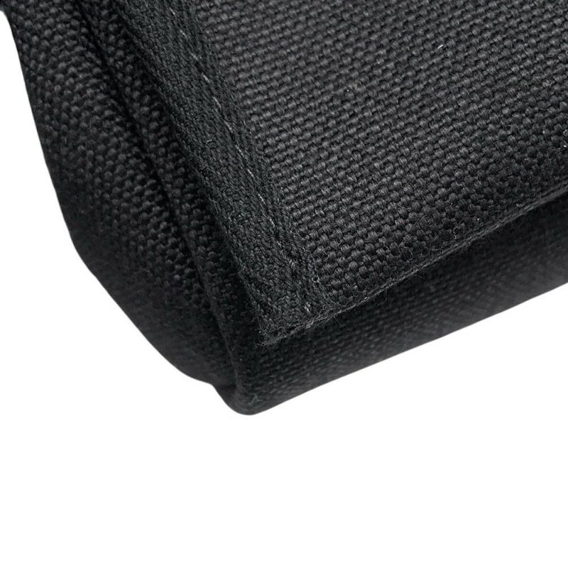 エルメス ショルダーバッグ エールバッグジップ ミニ ブラック/シルバー金具 トワルミリタリー/ヴァッシュハンター W刻印 黒