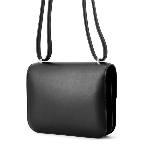 エルメス ミニ コンスタンス3 ブラック/シルバー金具 ヴォームッシュ/リザードナチュラ U刻印 黒