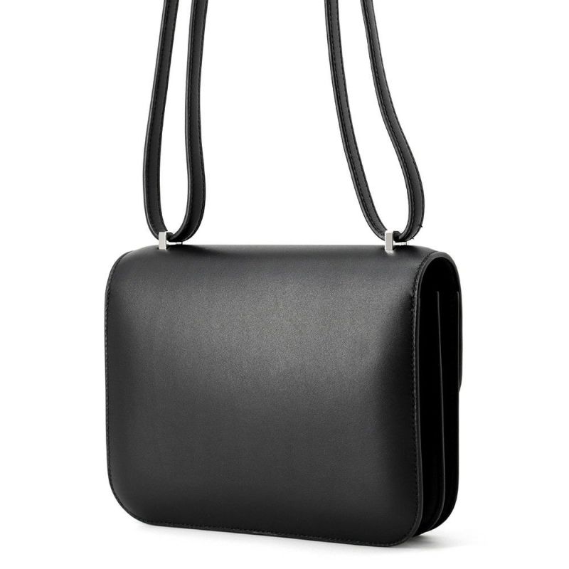 エルメス ミニ コンスタンス3 ブラック/シルバー金具 ヴォームッシュ/リザードナチュラ U刻印 黒