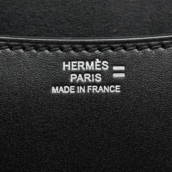 エルメス ミニ コンスタンス3 ブラック/シルバー金具 ヴォームッシュ/リザードナチュラ U刻印 黒
