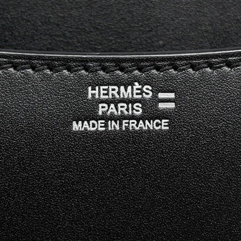 エルメス ミニ コンスタンス3 ブラック/シルバー金具 ヴォームッシュ/リザードナチュラ U刻印 黒