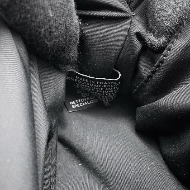 エルメス シューズケアセット ボリードポーチ ブラック/シルバー金具 キャンバス HERMES 黒