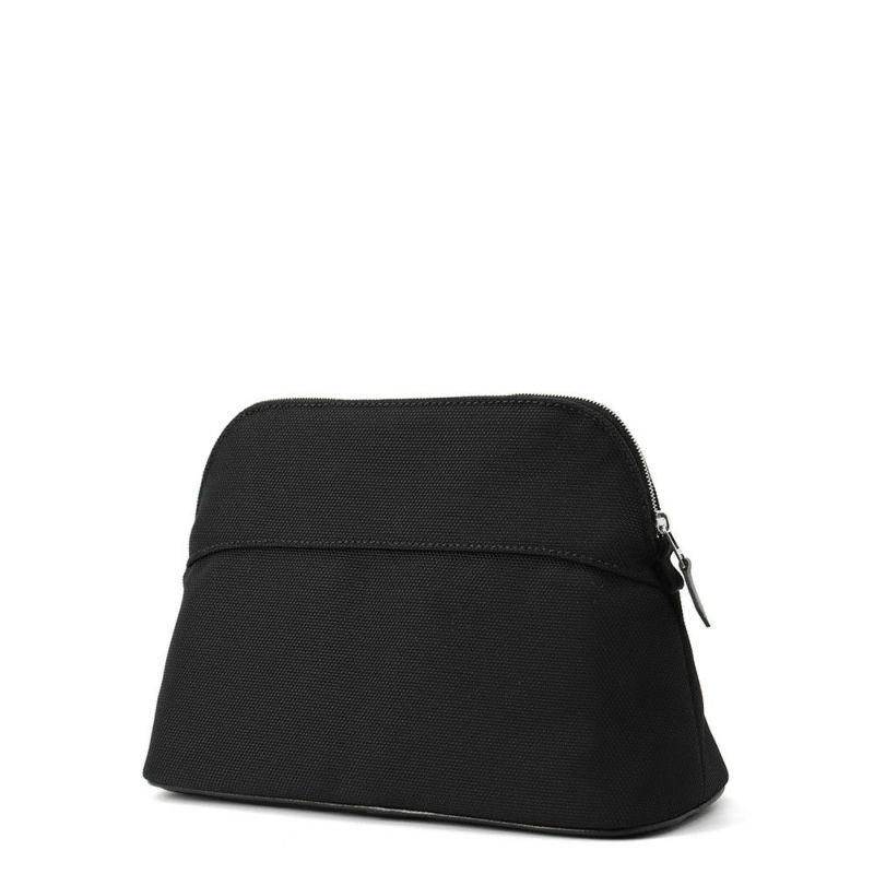 エルメス シューズケアセット ボリードポーチ ブラック/シルバー金具 キャンバス HERMES 黒