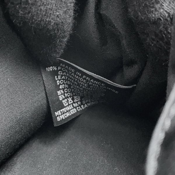 エルメス シューズケアセット ボリードポーチ ブラック/シルバー金具 キャンバス HERMES 黒