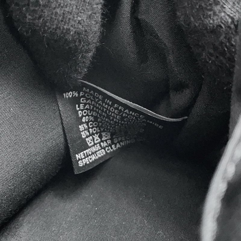 エルメス シューズケアセット ボリードポーチ ブラック/シルバー金具 キャンバス HERMES 黒