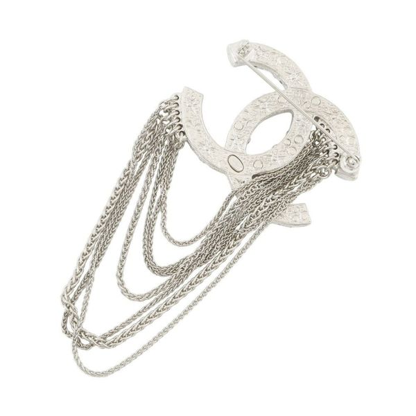 シャネル ブローチ ココマーク チェーン フェイクパール ラインストーン A18A CHANEL アクセサリー