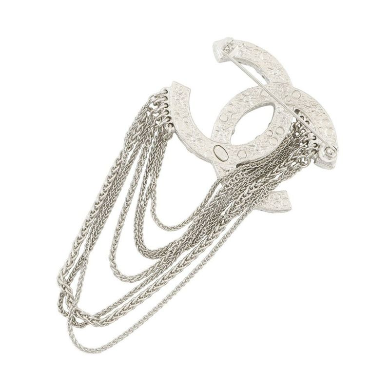 シャネル ブローチ ココマーク チェーン フェイクパール ラインストーン A18A CHANEL アクセサリー