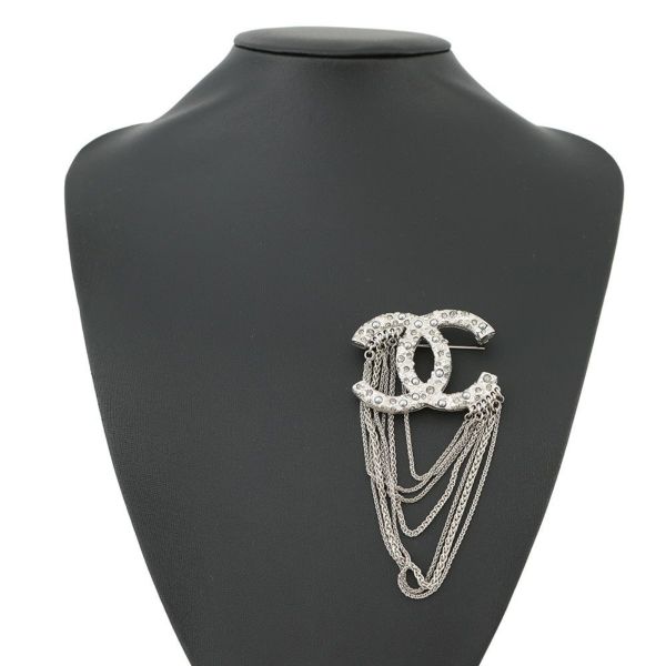 シャネル ブローチ ココマーク チェーン フェイクパール ラインストーン A18A CHANEL アクセサリー
