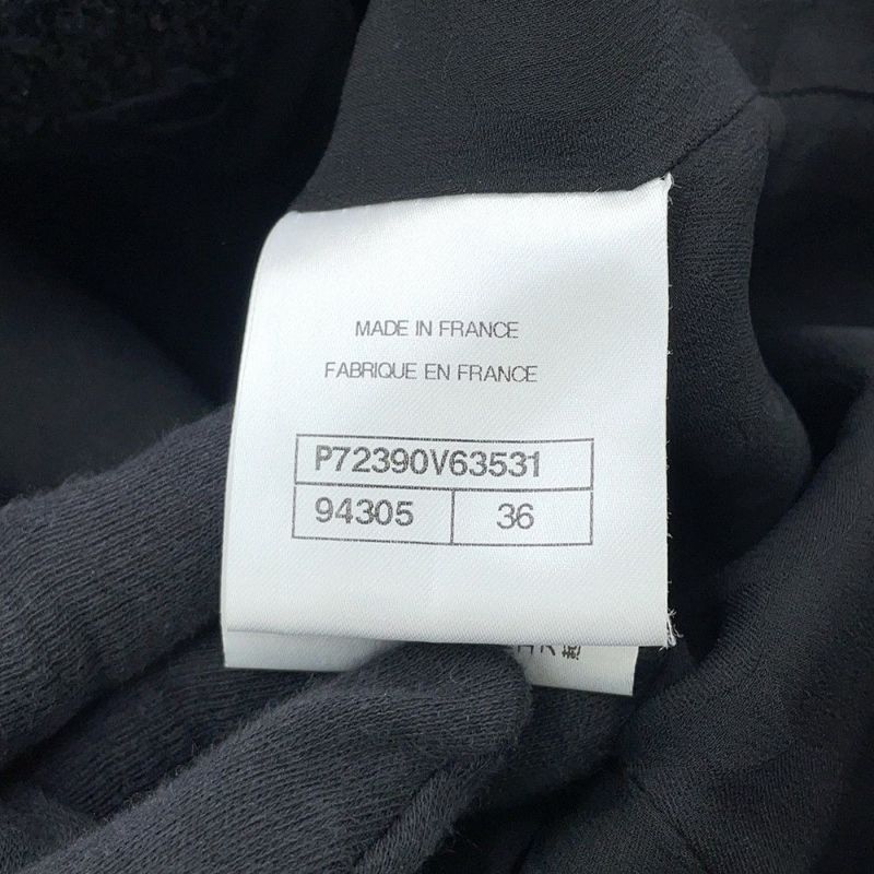 シャネル ジャケット ココマーク ライオンヘッドボタン ツイード レディースサイズ36 P72390 CHANEL 黒