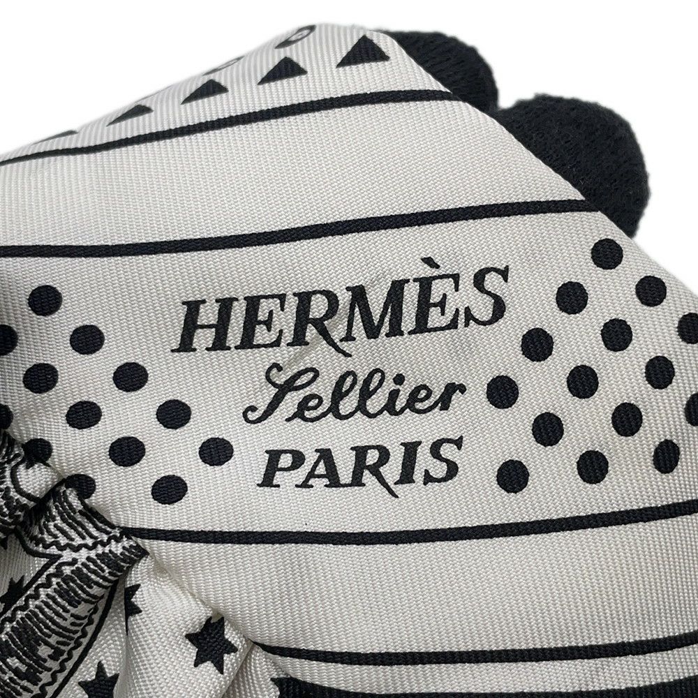 エルメス スカーフ ツイリー フリル エプロン・ドール・バンダナ Eperon d'Or Bandana 2024年春夏 白 黒