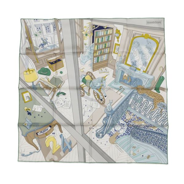 エルメス スカーフ カレ90 24番地のミステリー MYSTRE AU 24 HERMES シルク 2024春夏