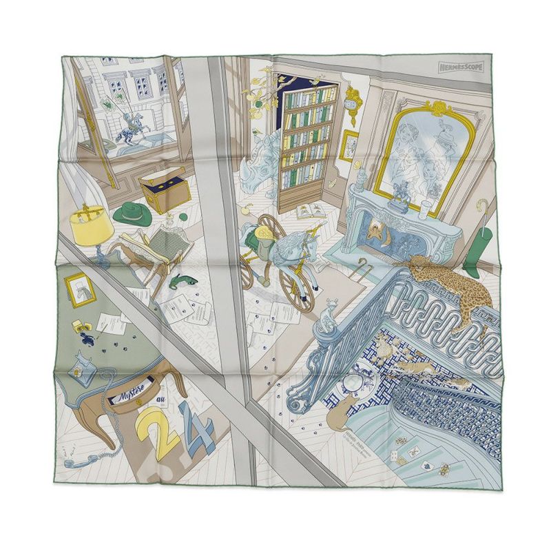 エルメス スカーフ カレ90 24番地のミステリー MYSTRE AU 24 HERMES シルク 2024春夏