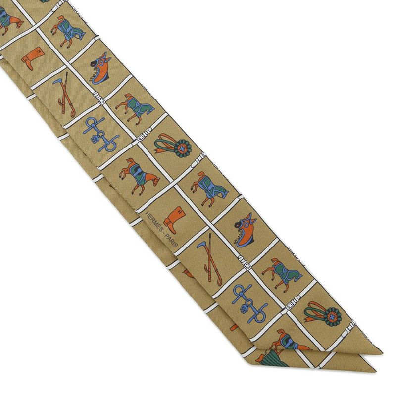 エルメス スカーフ ツイリー 馬着 Couvertures et Tenues de Jour HERMES シルクツイル 2022秋冬
