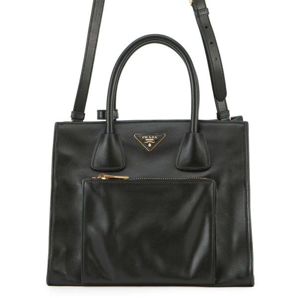 プラダ ハンドバッグ トライアングルロゴ レザー BN2626 PRADA 2way 黒