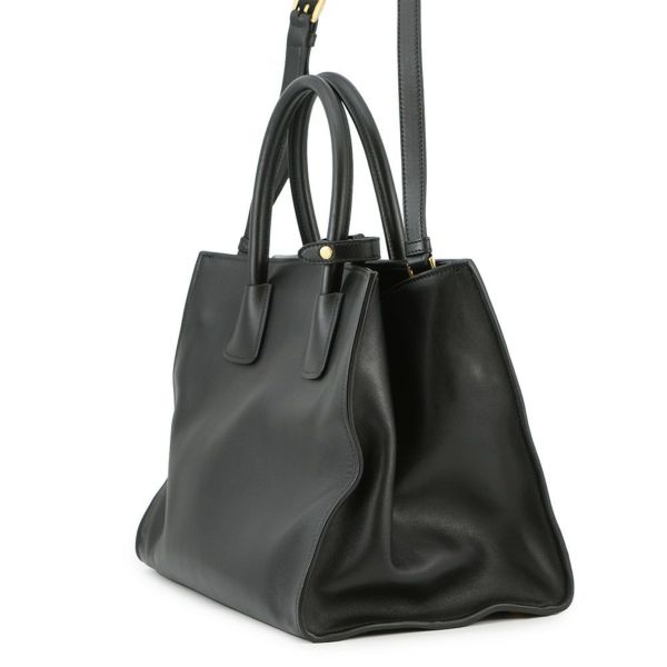 プラダ ハンドバッグ トライアングルロゴ レザー BN2626 PRADA 2way 黒