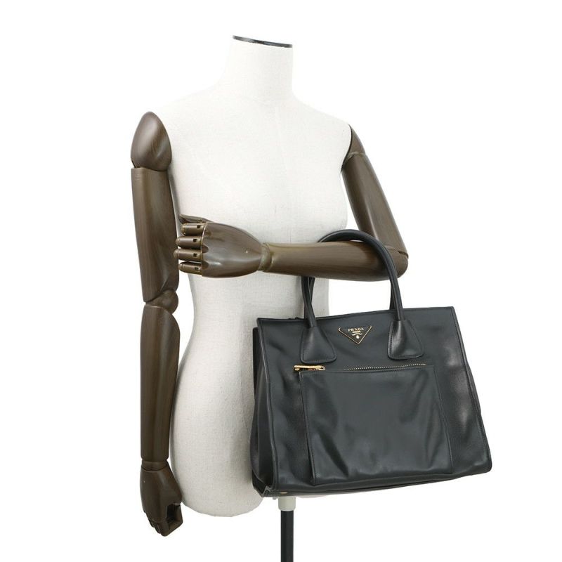 プラダ ハンドバッグ トライアングルロゴ レザー BN2626 PRADA 2way 黒