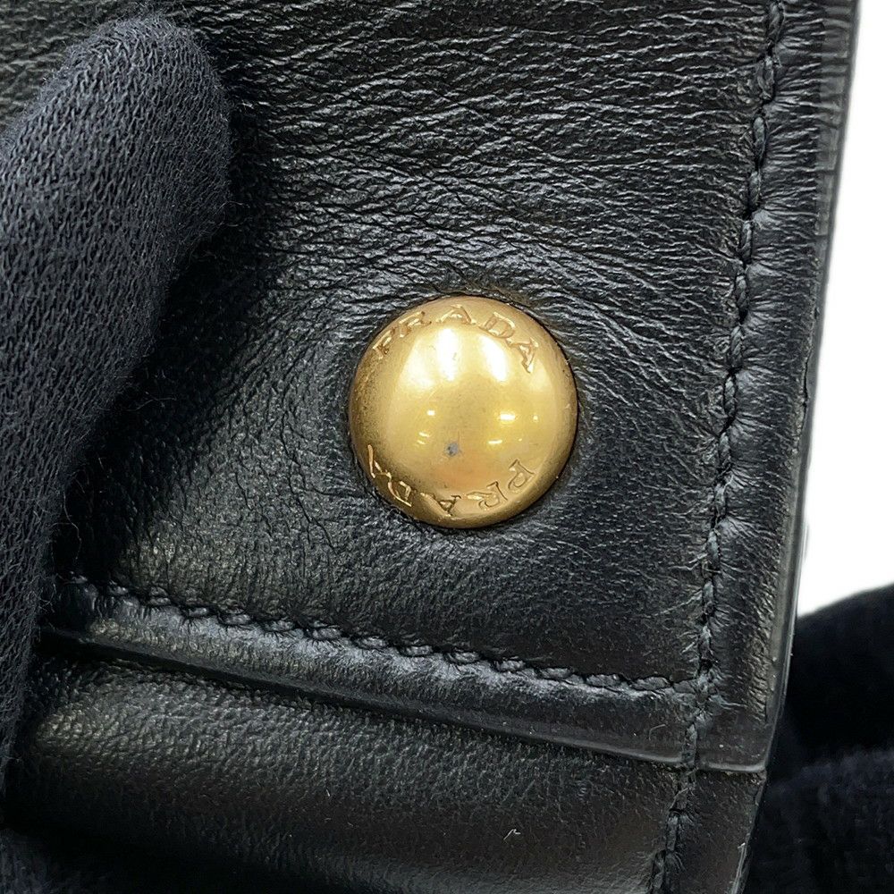 プラダ ハンドバッグ トライアングルロゴ レザー BN2626 PRADA 2way 黒