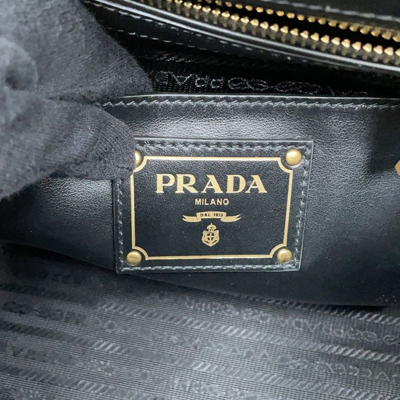 プラダ ハンドバッグ トライアングルロゴ レザー BN2626 PRADA 2way 黒