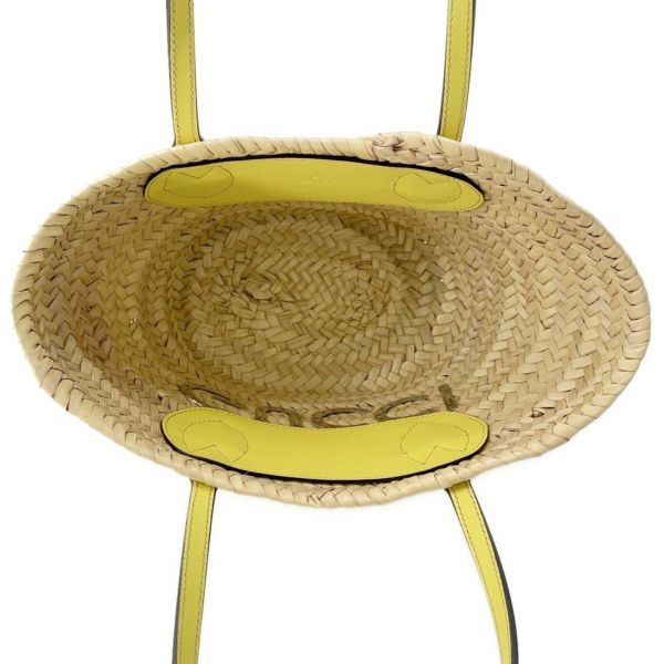 グッチ ハンドバッグ ストロー/レザー ロゴ ミニかごバッグ 782381 GUCCI バッグ