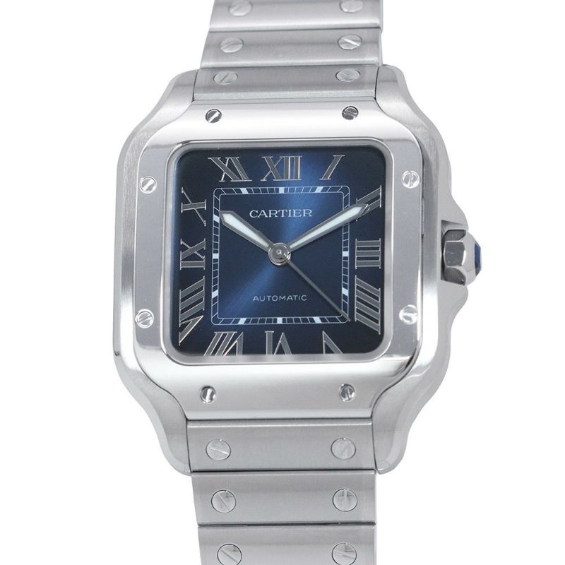 カルティエ サントス ドゥ カルティエ MM WSSA0063 Cartier 腕時計 ブルー文字盤