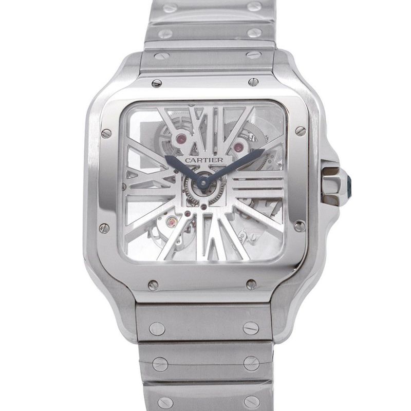 カルティエ サントス ドゥ カルティエ LM WHSA0015 Cartier 腕時計 スケルトン文字盤