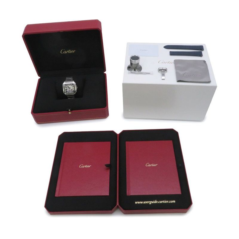 カルティエ サントス ドゥ カルティエ LM WHSA0015 Cartier 腕時計 スケルトン文字盤