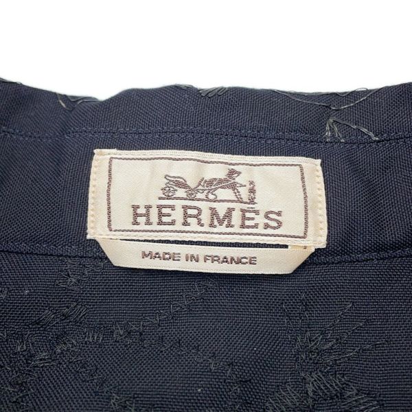 エルメス 半袖シャツ フルールテクニック ショートスリーブ オーバーシャツ メンズサイズ52 HERMES アパレル
