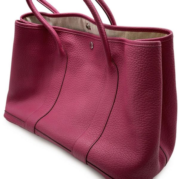 エルメス トートバッグ ガーデンパーティPM トスカ/シルバー金具 ネゴンダ □P刻印