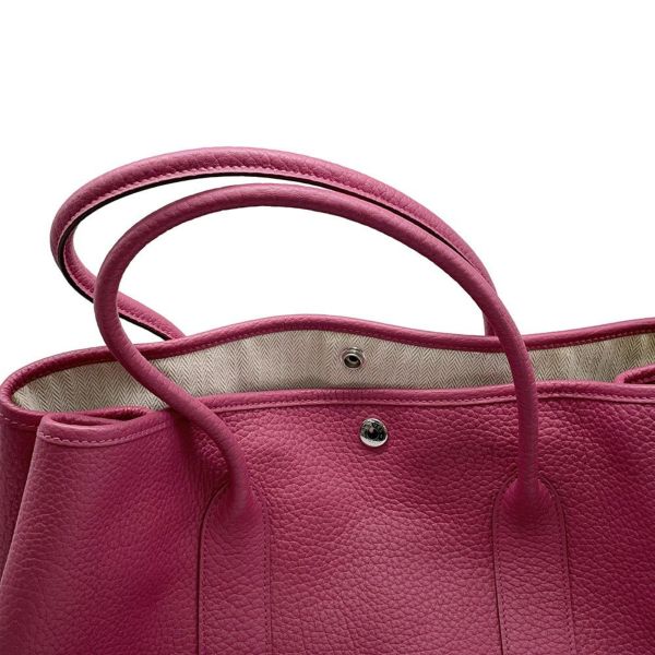 エルメス トートバッグ ガーデンパーティPM トスカ/シルバー金具 ネゴンダ □P刻印