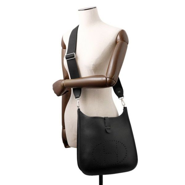 エルメス ショルダーバッグ エブリン3 PM ブラック/シルバー金具 トリヨンクレマンス K刻印 黒