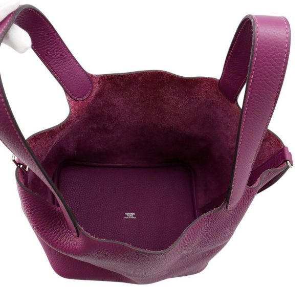 エルメス ハンドバッグ ピコタンロックMM アネモネ/シルバー金具