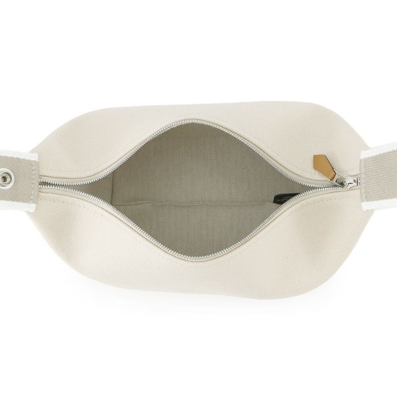 エルメス ポーチ ブリッド・ア・ブラックPM ベージュ/シルバー金具 キャンバス HERMES バッグ 小物入れ