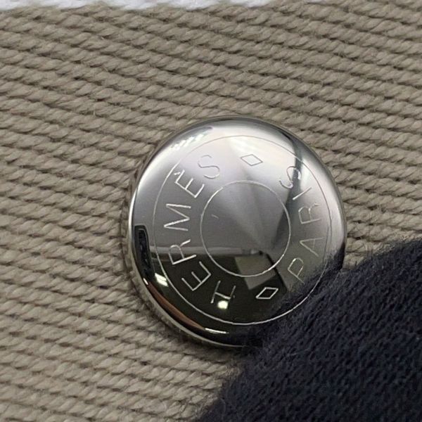 エルメス ポーチ ブリッド・ア・ブラックPM ベージュ/シルバー金具 キャンバス HERMES バッグ 小物入れ