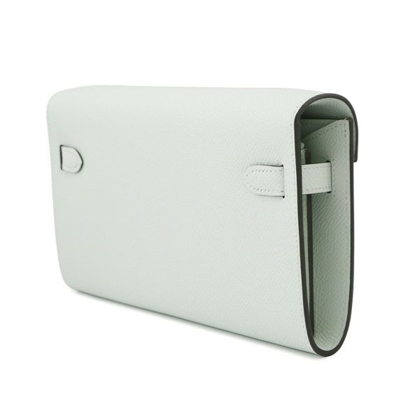 エルメス ケリーウォレット ロング トゥーゴー ヴェールペパーミント/シルバー金具 エプソン K刻印 HERMES 財布