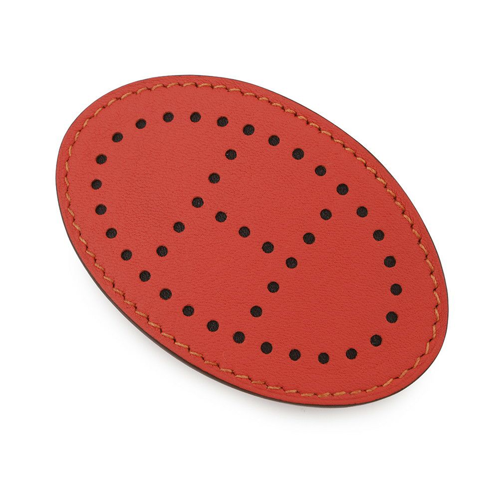 エルメス バレッタ エブリンPM オランジュ・フィールド/シルバー金具 スイフト HERMES ヘアアクセサリー