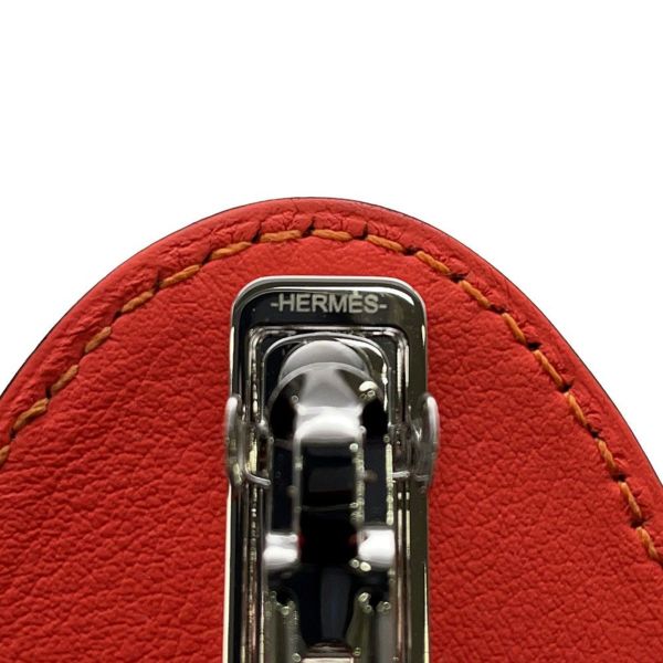 エルメス バレッタ エブリンPM オランジュ・フィールド/シルバー金具 スイフト HERMES ヘアアクセサリー
