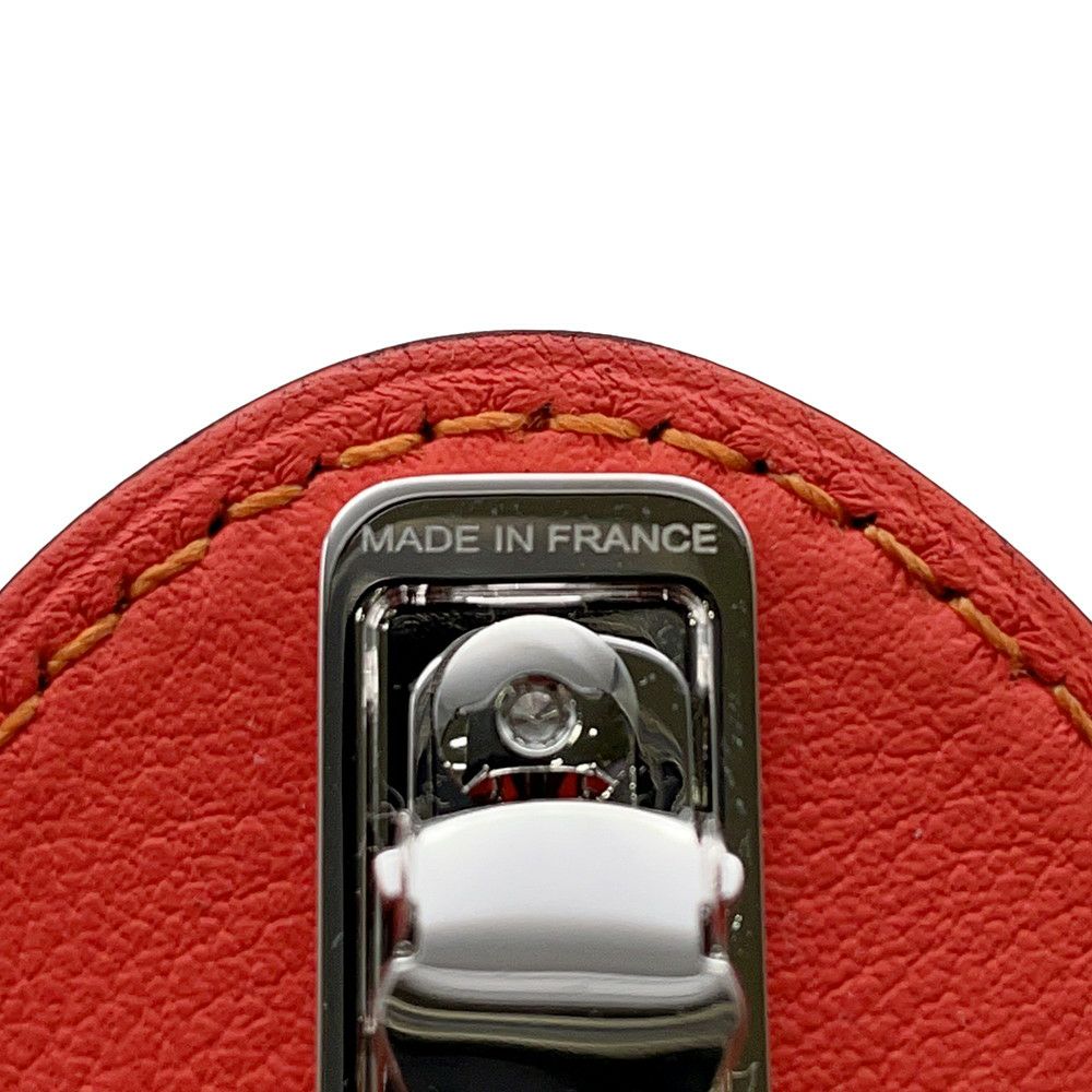 エルメス バレッタ エブリンPM オランジュ・フィールド/シルバー金具 スイフト HERMES ヘアアクセサリー