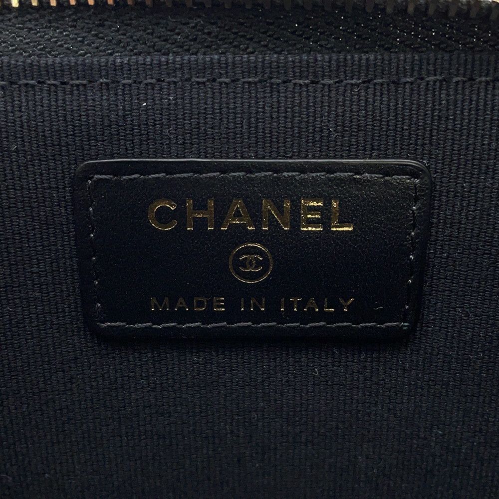 シャネル コインケース ココマーク フラグメント キャビアスキン AP4661 CHANEL 財布 黒