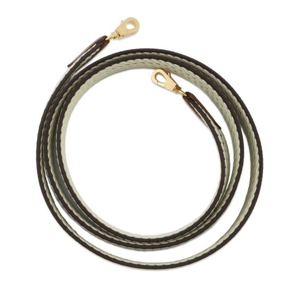 エルメス ショルダーストラップ バンドリエール サングル コルダージュ プルノワール/ジョーヌミルトン/ゴールド/ゴールド金具 W刻印