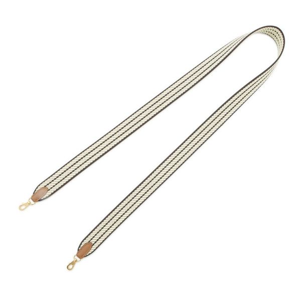 エルメス ショルダーストラップ バンドリエール サングル コルダージュ プルノワール/ジョーヌミルトン/ゴールド/ゴールド金具 W刻印