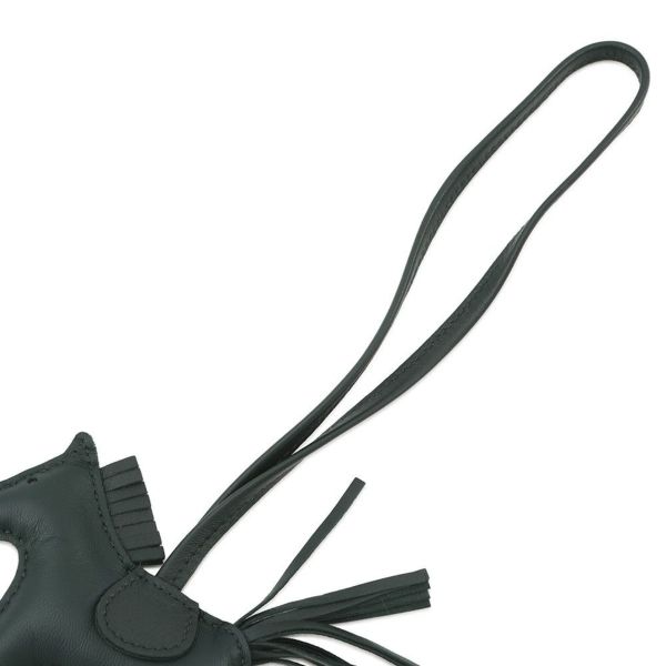 エルメス バッグチャーム ロデオ PM マラカイト ラムスキン C刻印 HERMES チャーム