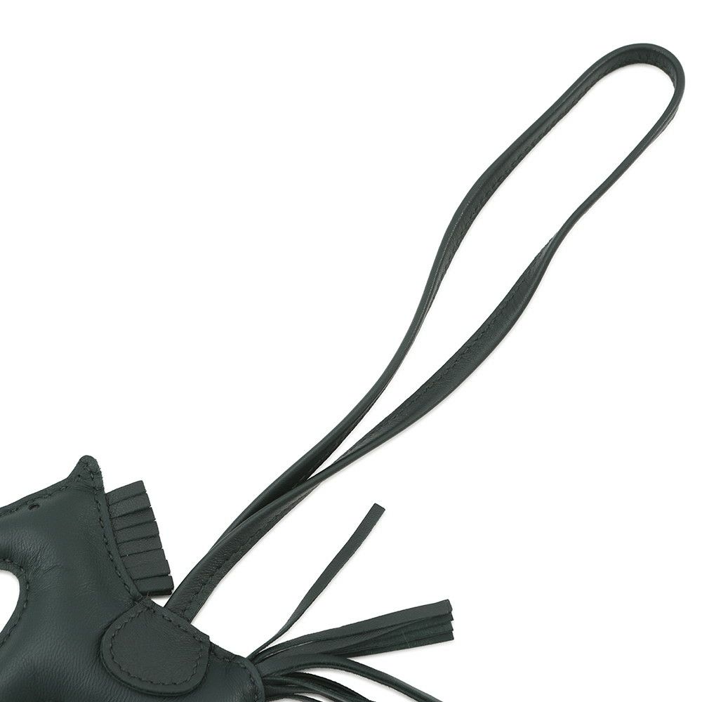 エルメス バッグチャーム ロデオ PM マラカイト ラムスキン C刻印 HERMES チャーム