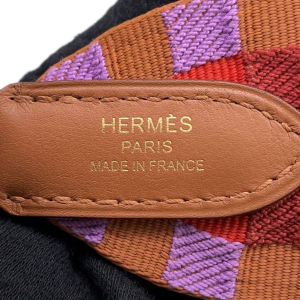 エルメス ストラップ バンドリエール サングル マキシカドリーユ カプシーヌ/パルム/ルージュデュセス/ゴールド/ゴールド金具 Z刻印