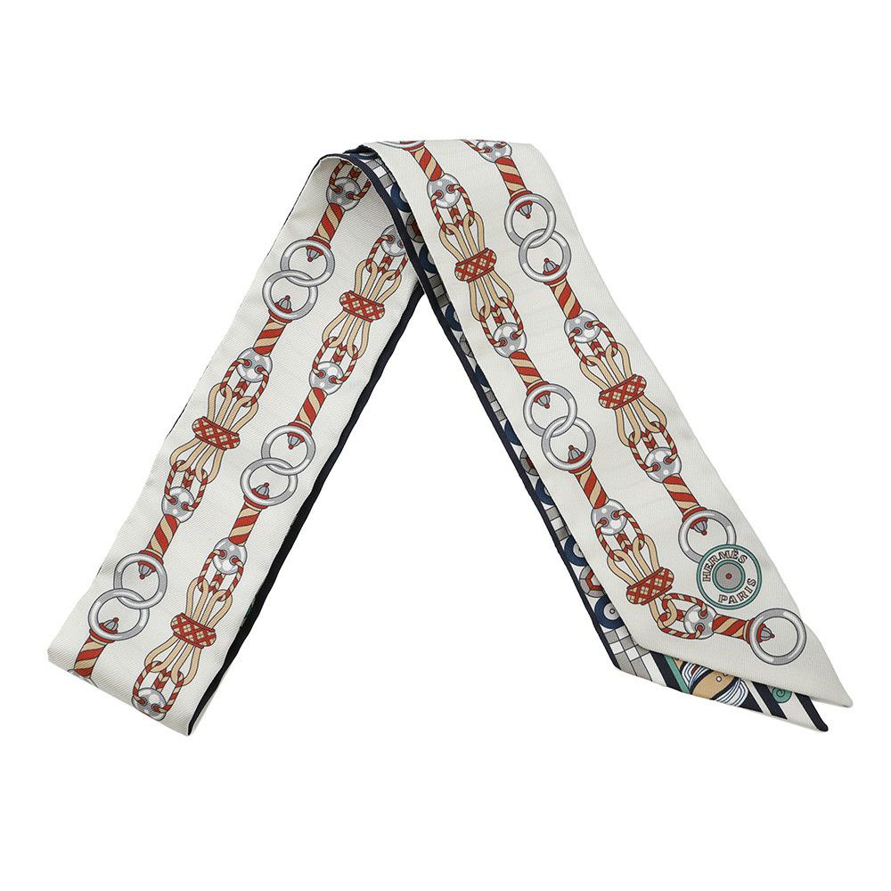 エルメス スカーフ ツイリー ハーネスの薔薇窓 Harnais en Rosace HERMES シルクツイル 2022秋冬