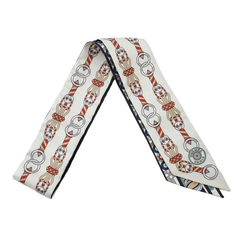 エルメス スカーフ ツイリー ハーネスの薔薇窓 Harnais en Rosace HERMES シルクツイル 2022秋冬