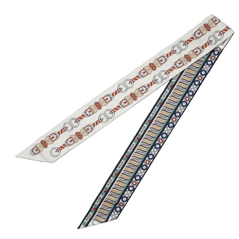 エルメス スカーフ ツイリー ハーネスの薔薇窓 Harnais en Rosace HERMES シルクツイル 2022秋冬