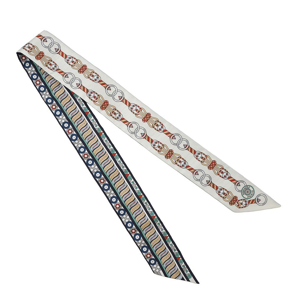 エルメス スカーフ ツイリー ハーネスの薔薇窓 Harnais en Rosace HERMES シルクツイル 2022秋冬